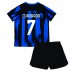 Tanie Strój piłkarski Inter Milan Juan Cuadrado #7 Koszulka Podstawowej dla dziecięce 2023-24 Krótkie Rękawy (+ szorty)